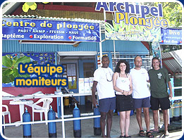 Equipe moniteurs Achipel plonge Guadeloupe